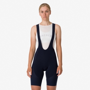 Calção Rapha RCC Pro Team Powerweave Bib Feminino Azul Marinho Cinzentas Escuro | MZTWA5134