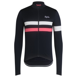 Camisas Rapha Brevet Long Sleeve Masculino Azul Marinho Rosa Branco | VOELG8317