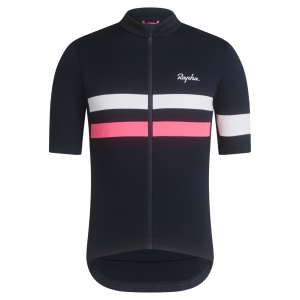 Camisas Rapha Brevet Masculino Azul Marinho Rosa Branco | SDHNP1832