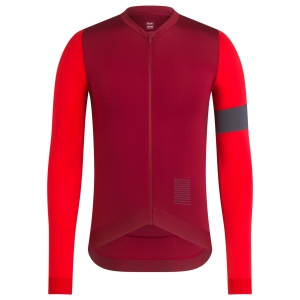 Camisas Rapha Pro Team Long Sleeve Treino Cycling Masculino Vermelhas Escuro Vermelhas | ECQYJ1380