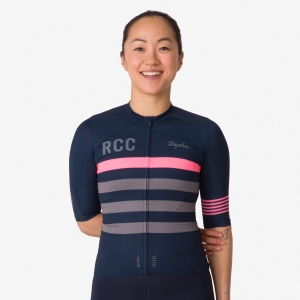 Camisas Rapha RCC Women`s Pro Team Aero Feminino Azul Marinho | YFVZC3065