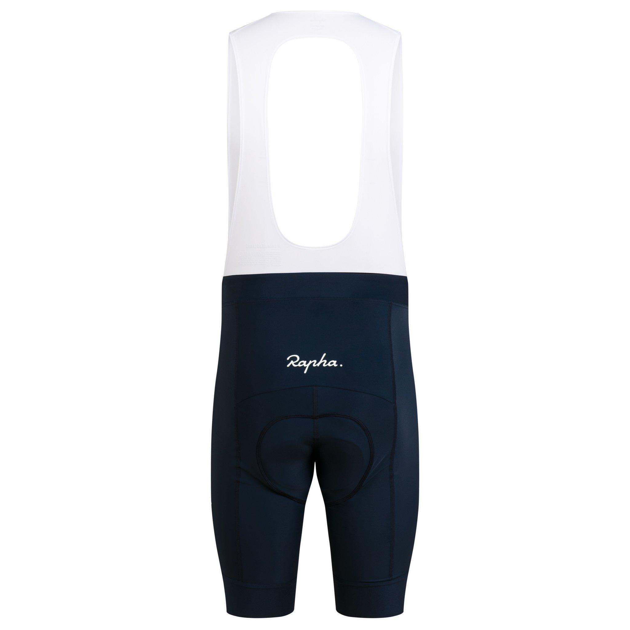 Calção Rapha Core Cycling Acolchoado Bib Masculino Azul Marinho Branco | XOCBY5928