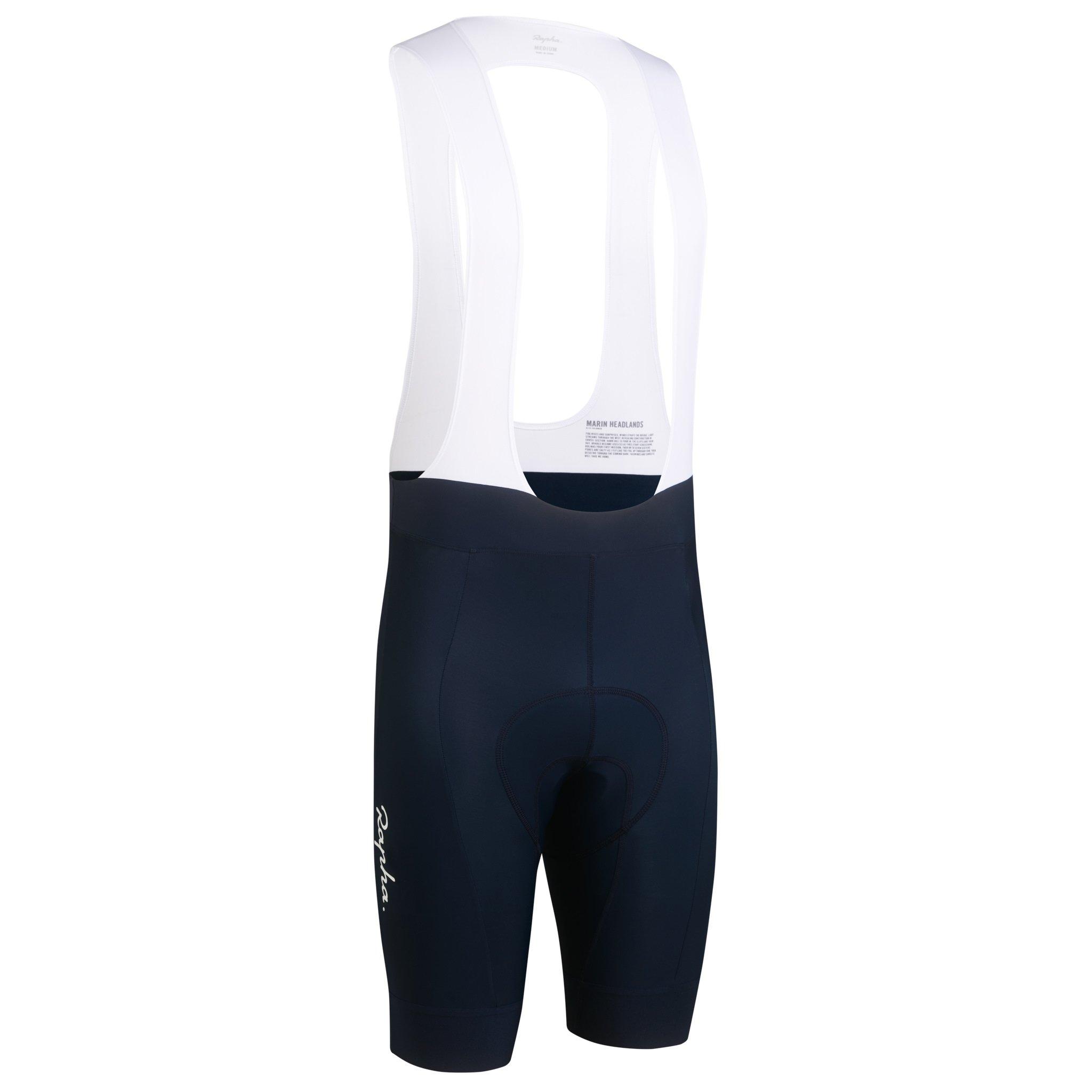 Calção Rapha Core Cycling Acolchoado Bib Masculino Azul Marinho Branco | XOCBY5928