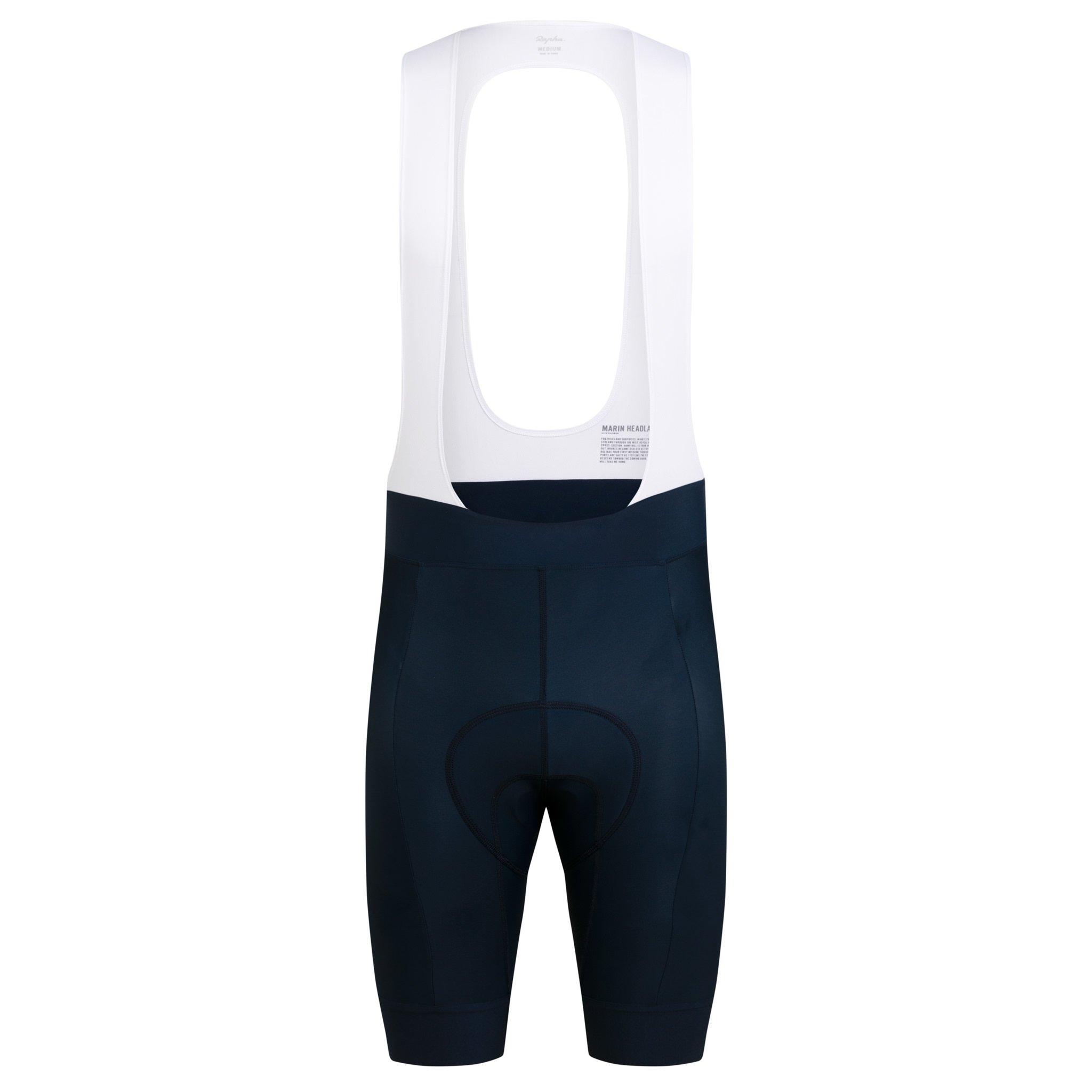 Calção Rapha Core Cycling Acolchoado Bib Masculino Azul Marinho Branco | XOCBY5928