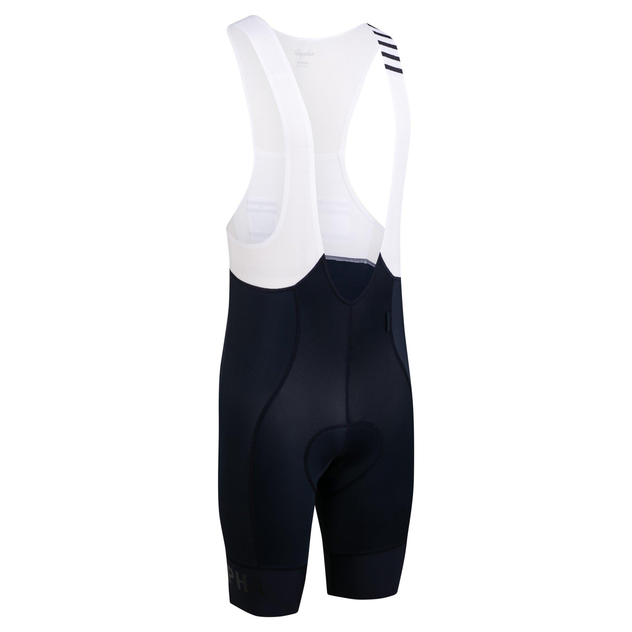 Calção Rapha Pro Team Bib II Long Masculino Azul Marinho Branco | SLUIB3618