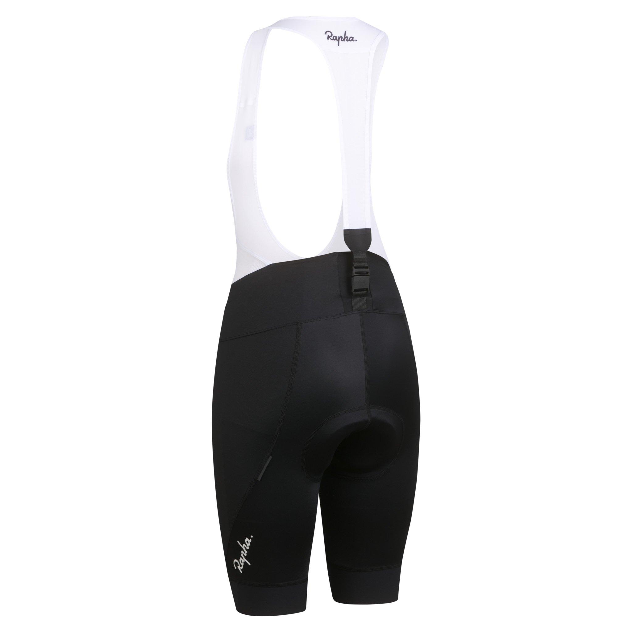 Calção Rapha Pro Team Detachable Bib Feminino Pretas Branco | HQBGE8129