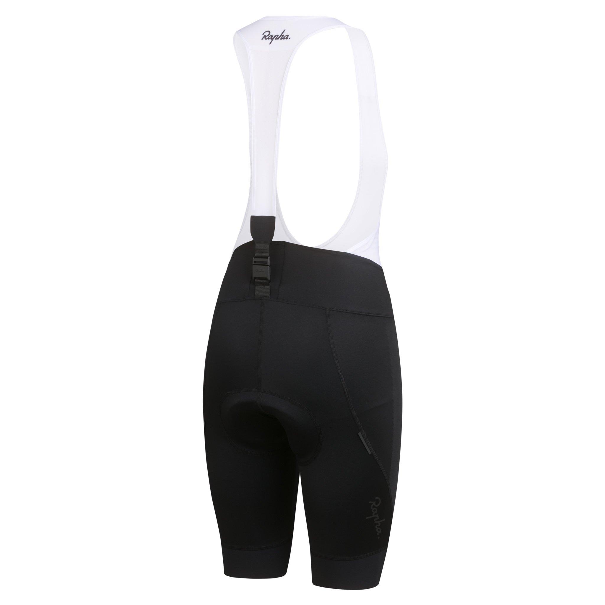 Calção Rapha Pro Team Detachable Bib Feminino Pretas Branco | HQBGE8129