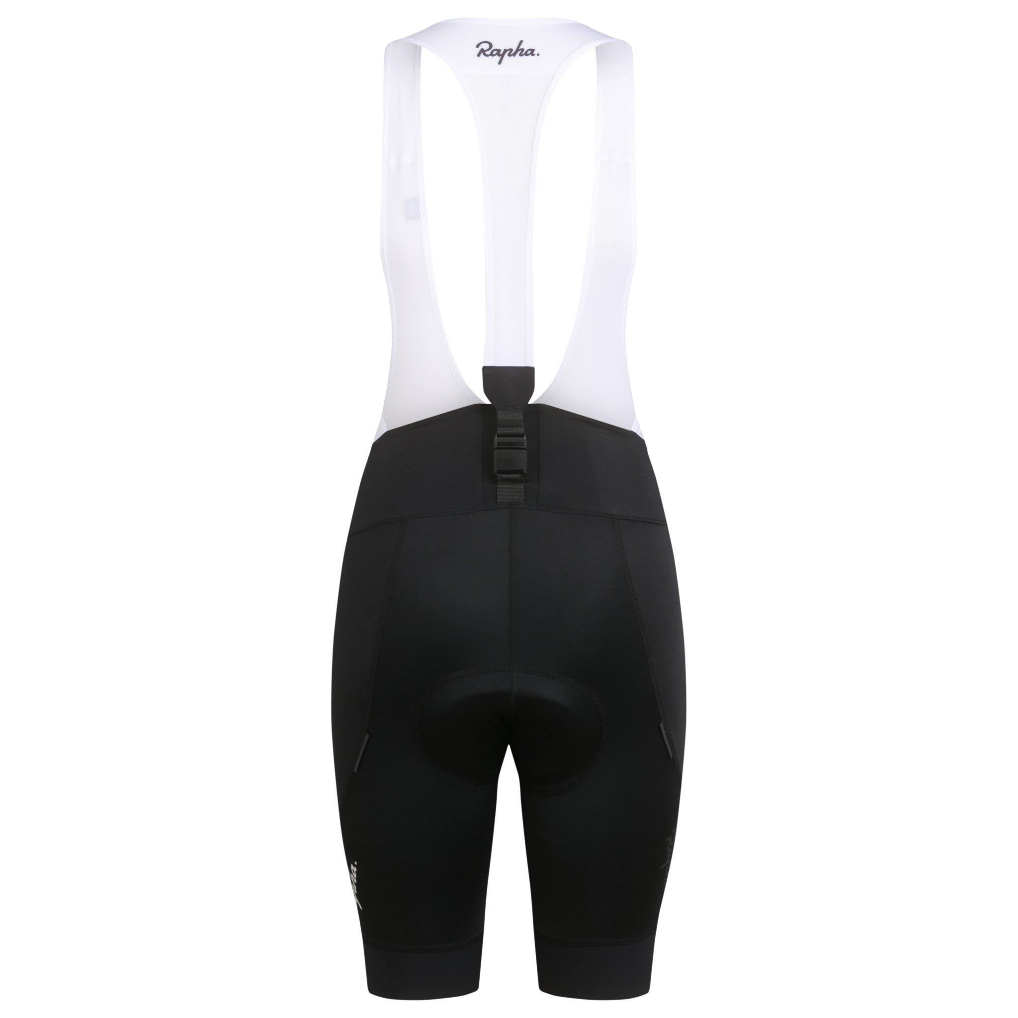 Calção Rapha Pro Team Detachable Bib Feminino Pretas Branco | HQBGE8129