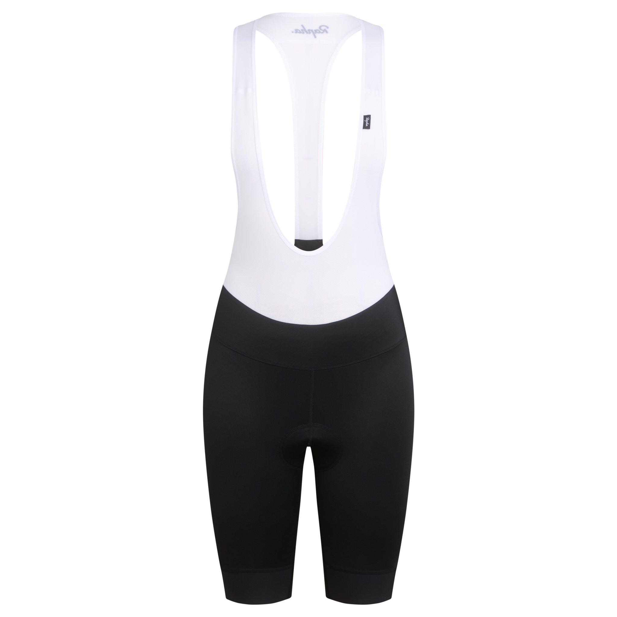 Calção Rapha Pro Team Detachable Bib Feminino Pretas Branco | HQBGE8129