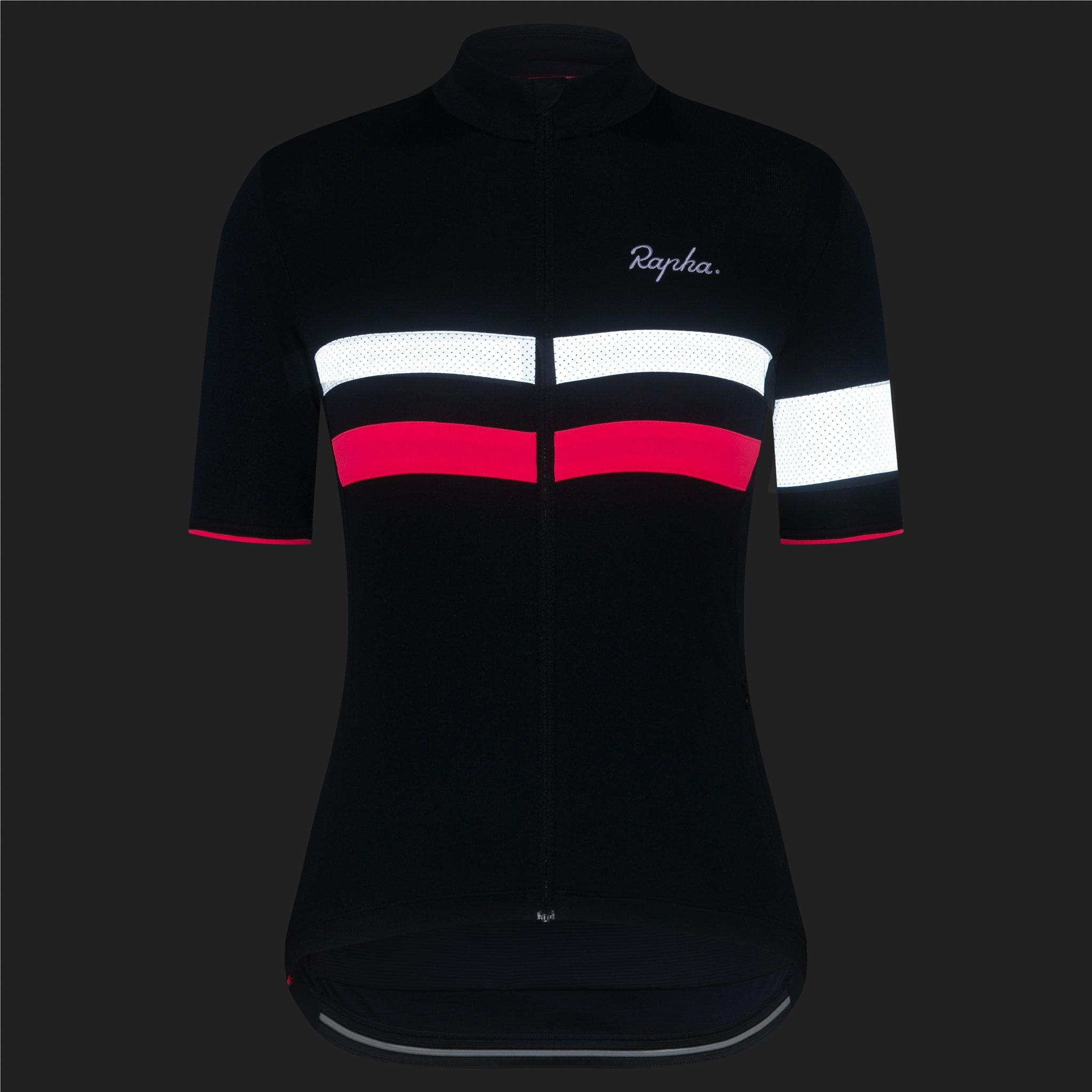 Camisas Rapha Brevet Cycling II UK Feminino Azul Marinho Rosa | JSUQF4139