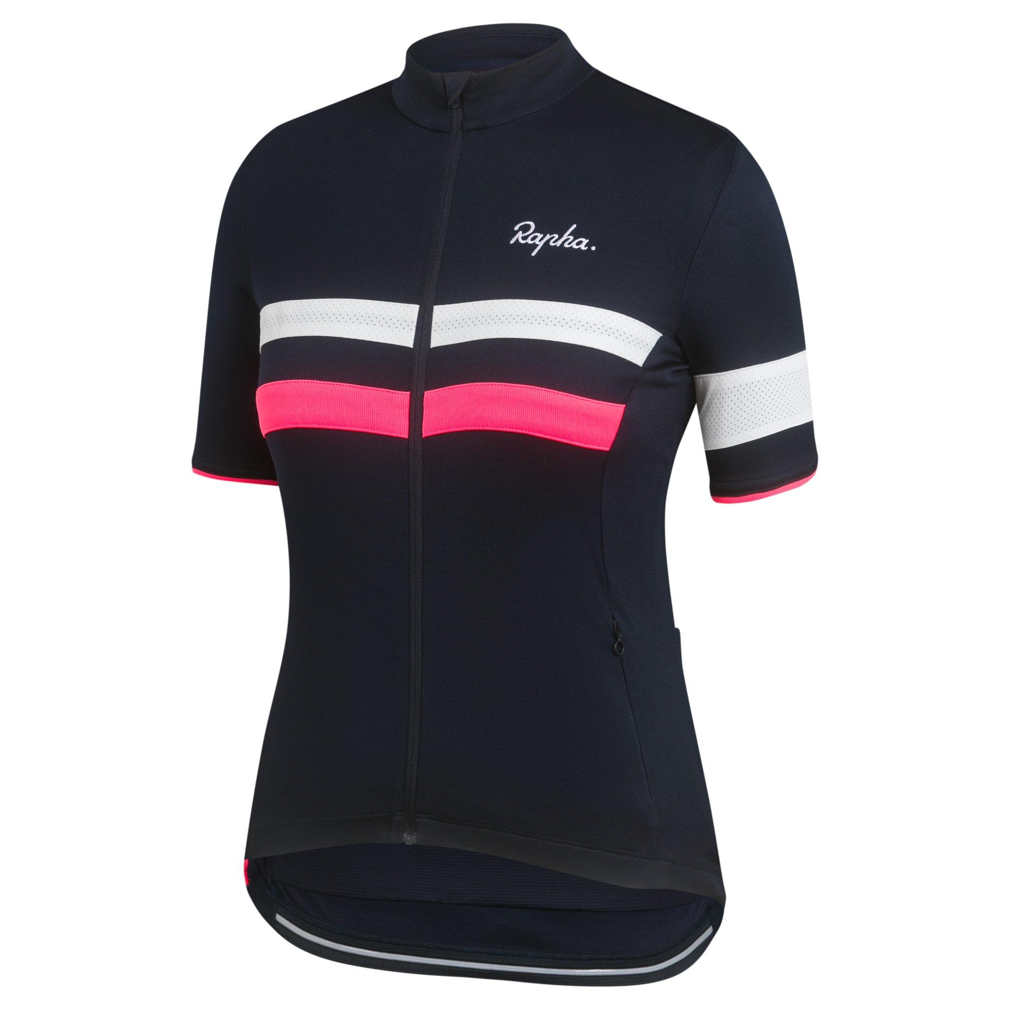 Camisas Rapha Brevet Cycling II UK Feminino Azul Marinho Rosa | JSUQF4139