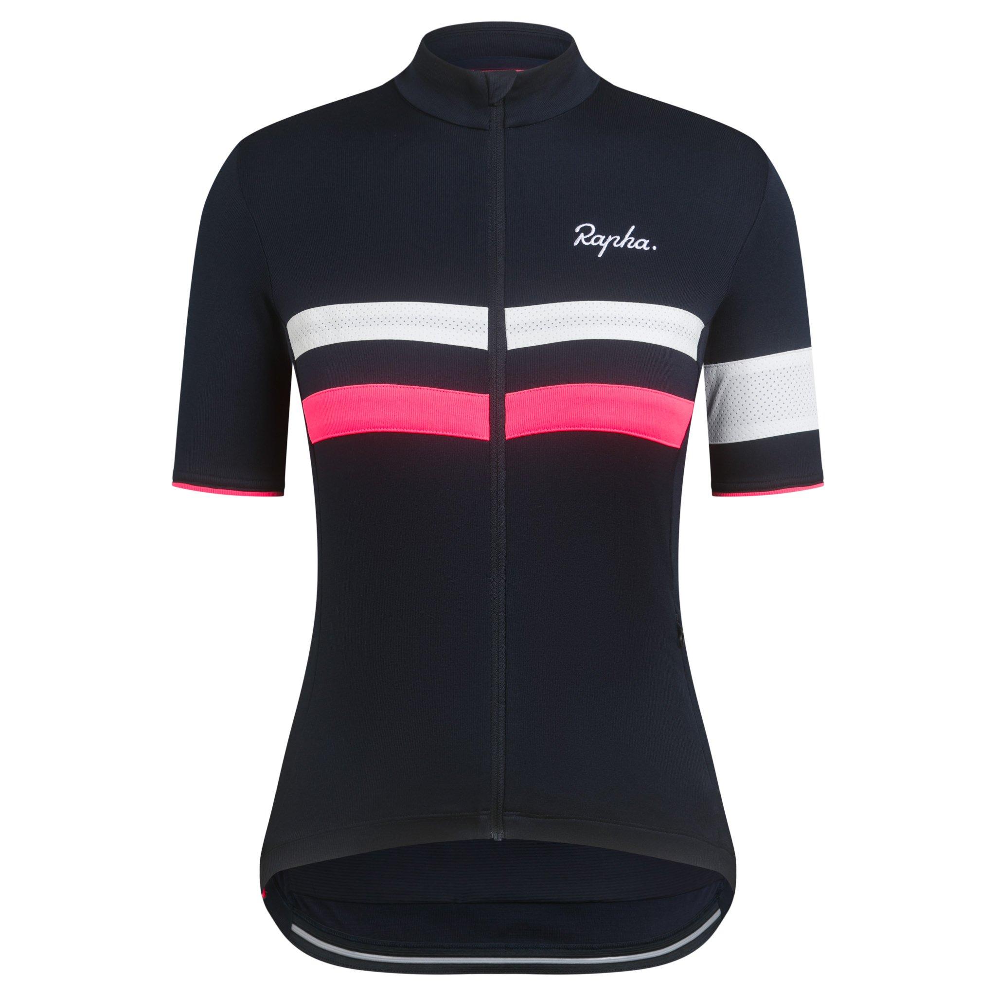 Camisas Rapha Brevet Cycling II UK Feminino Azul Marinho Rosa | JSUQF4139