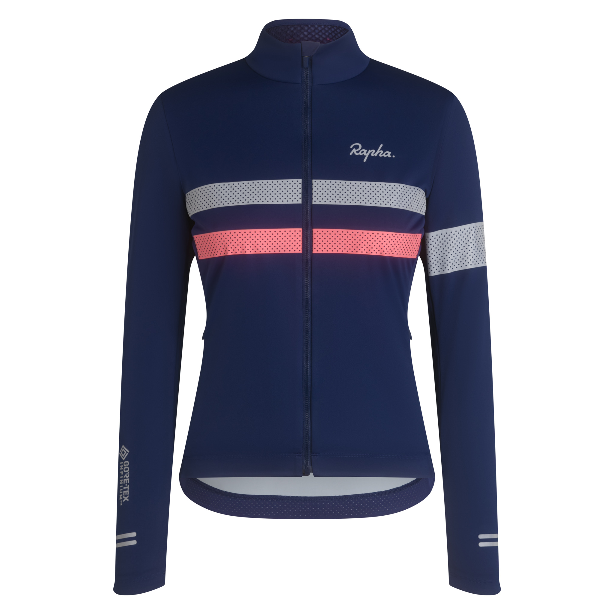 Camisas Rapha Brevet LS Gore-Tex Infinium Feminino Azul Marinho Rosa | ALRKX2056