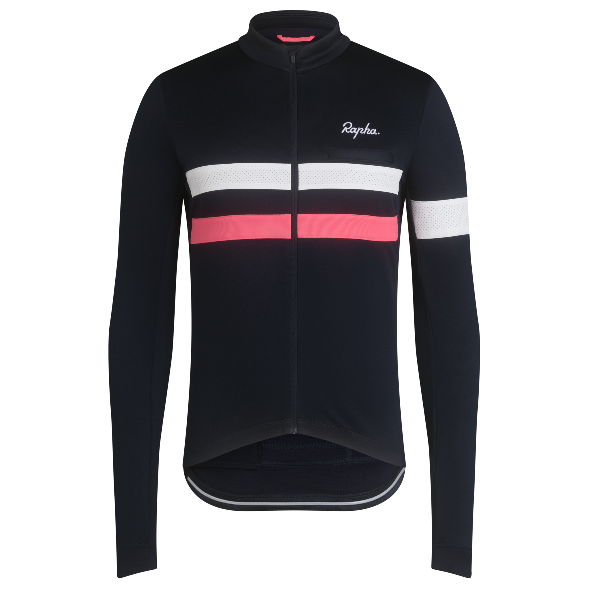 Camisas Rapha Brevet Long Sleeve Masculino Azul Marinho Rosa Branco | VOELG8317