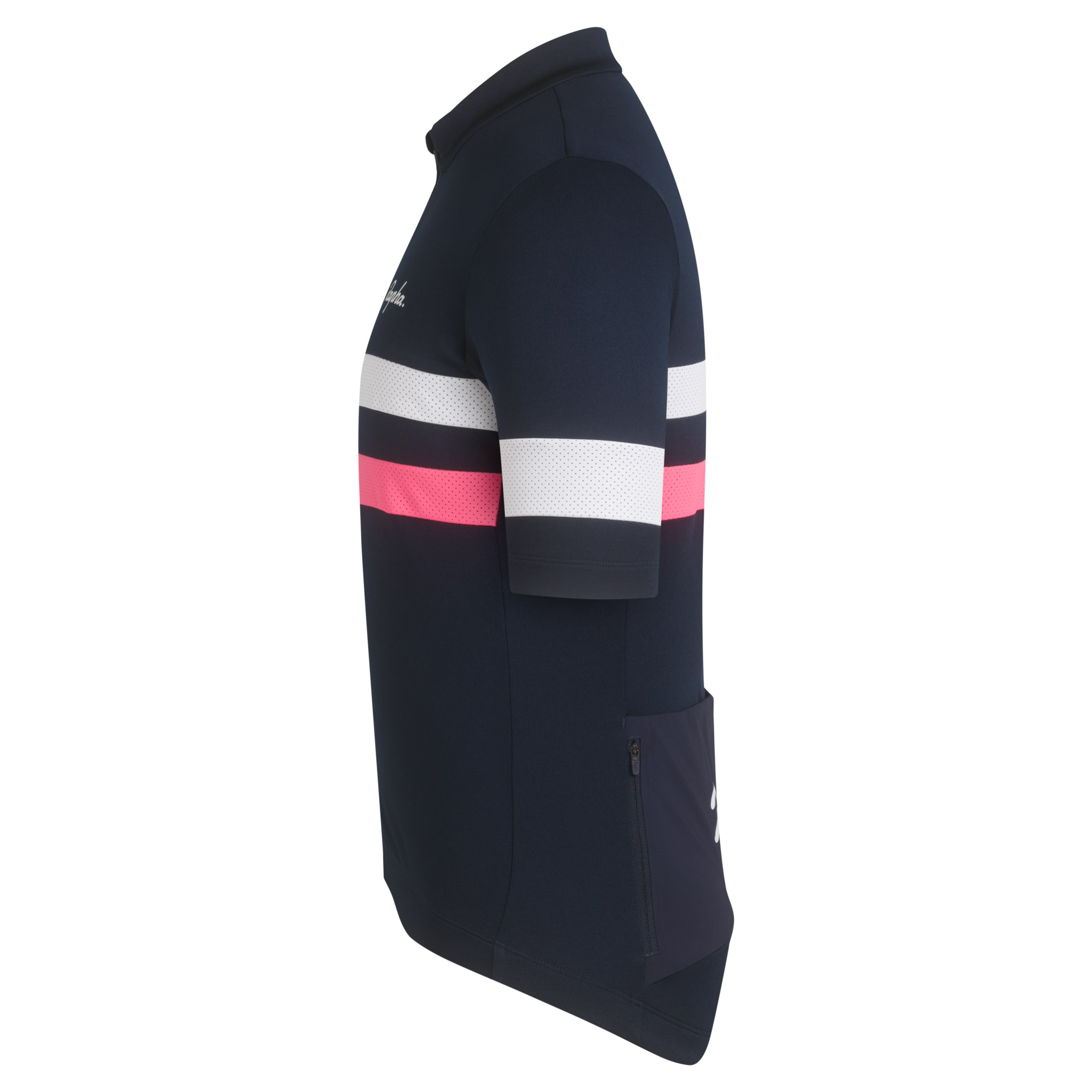 Camisas Rapha Brevet Masculino Azul Marinho Rosa Branco | SDHNP1832