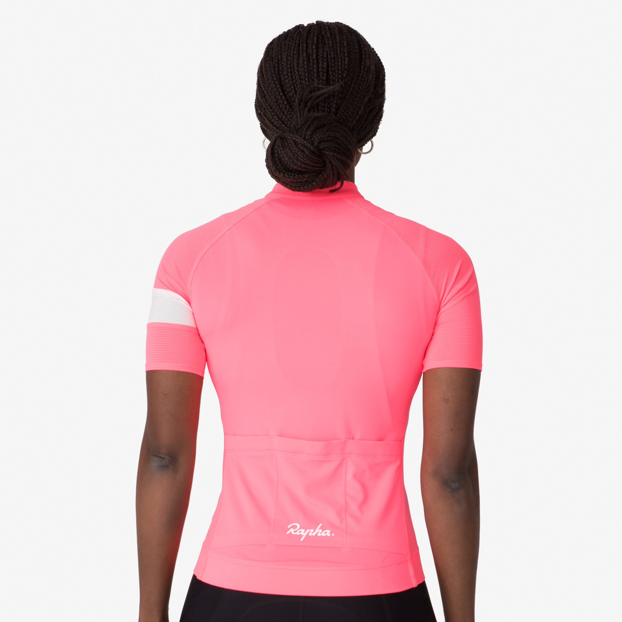 Camisas Rapha Core Leves Cycling Feminino Rosa Branco | OAXBF8320