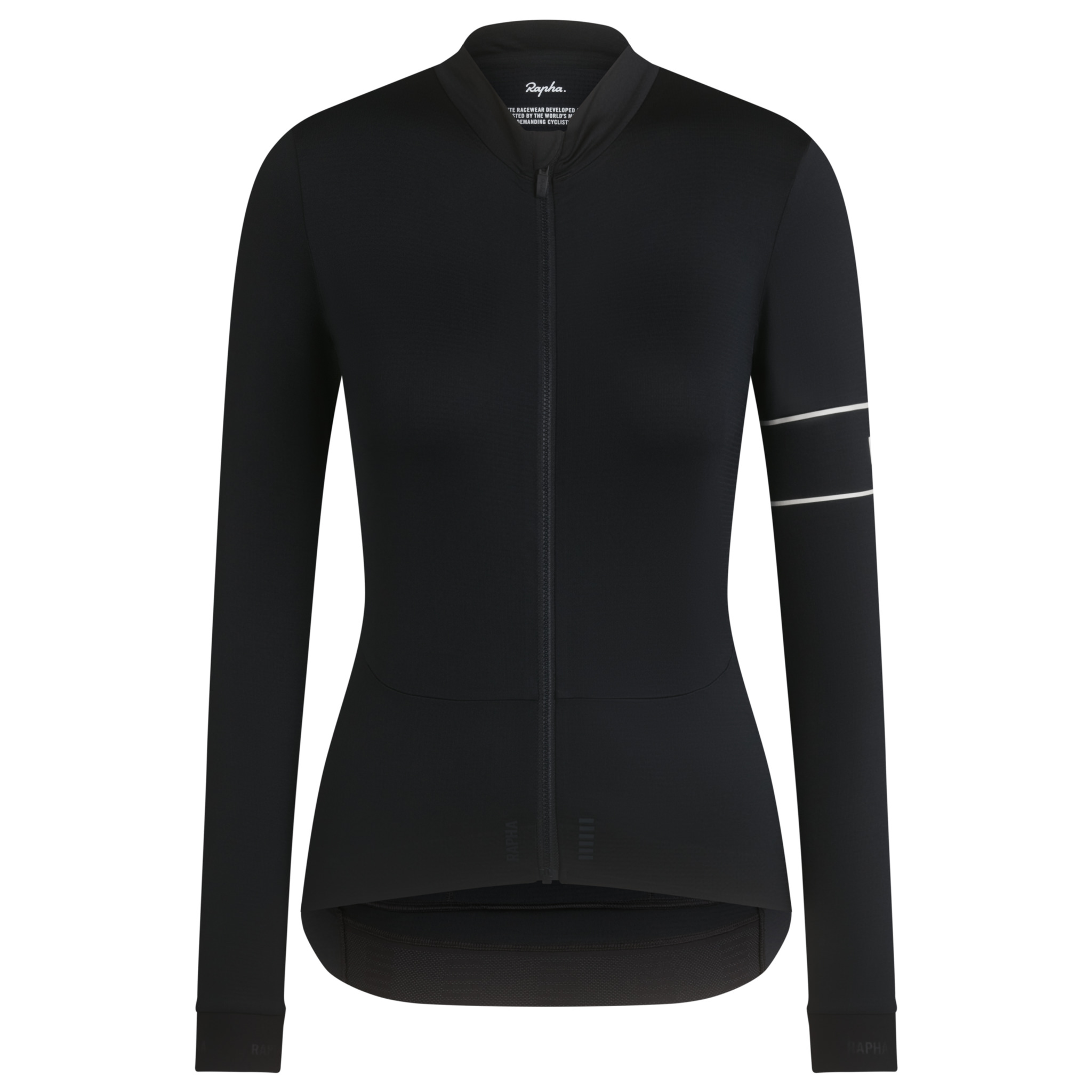 Camisas Rapha Pro Team Long Sleeve Thermal Feminino Pretas Branco | SJVCX0537