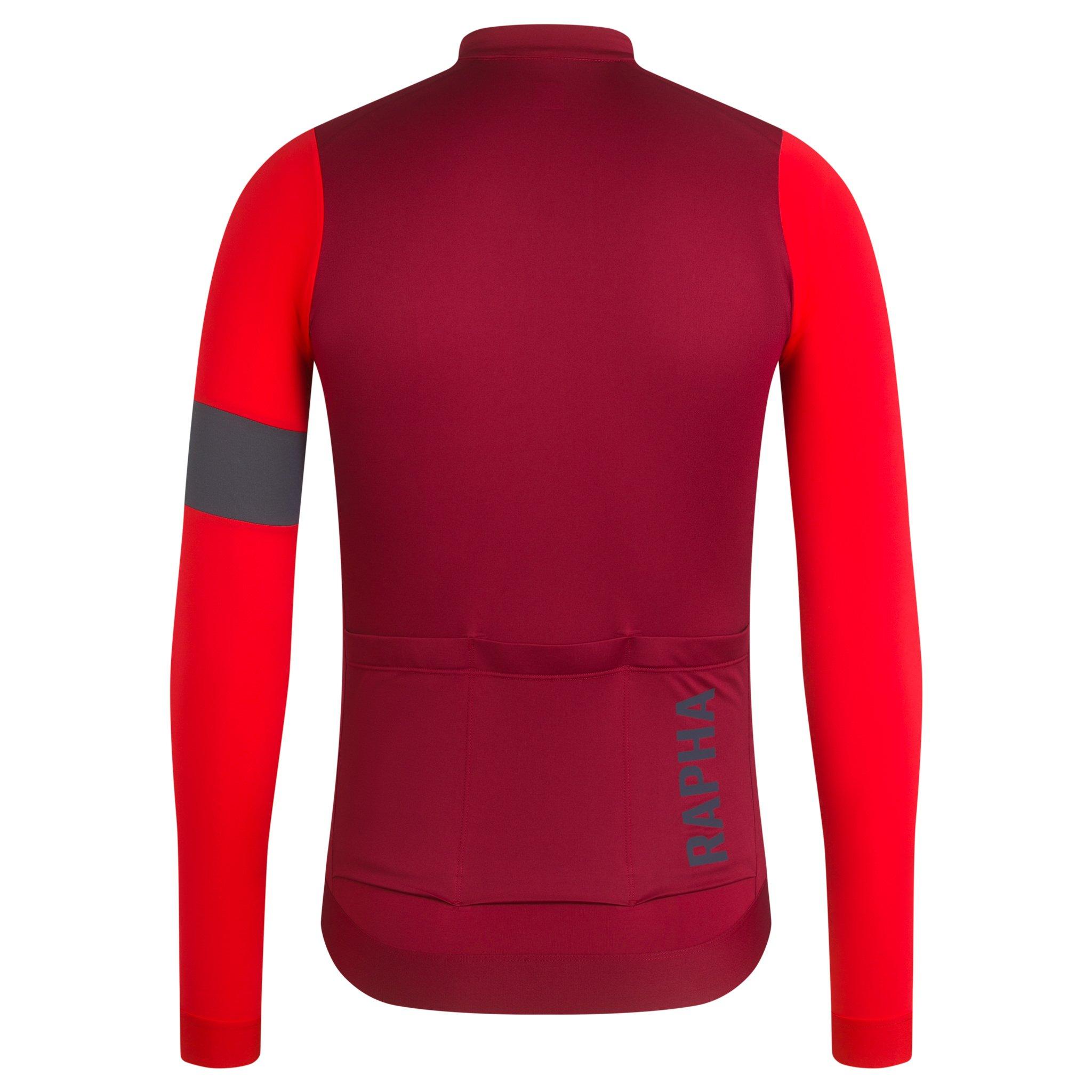 Camisas Rapha Pro Team Long Sleeve Treino Cycling Masculino Vermelhas Escuro Vermelhas | ECQYJ1380