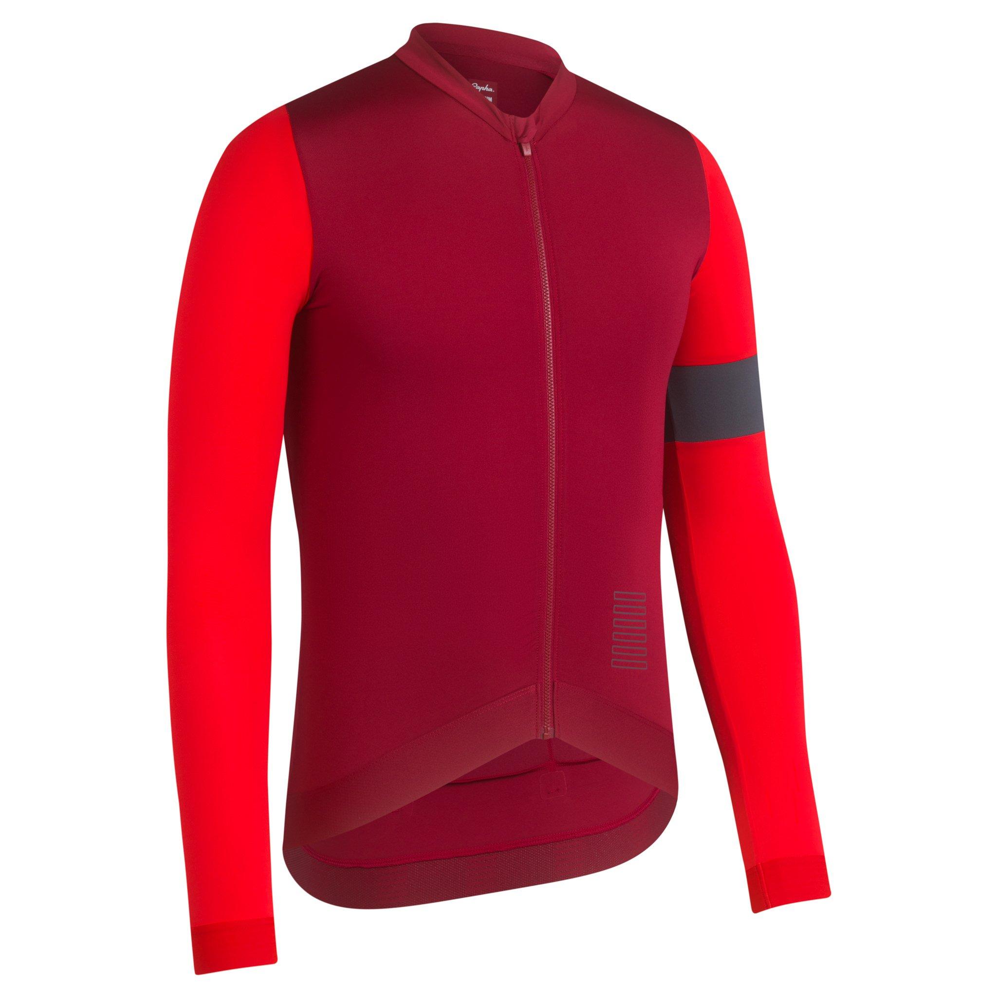 Camisas Rapha Pro Team Long Sleeve Treino Cycling Masculino Vermelhas Escuro Vermelhas | ECQYJ1380