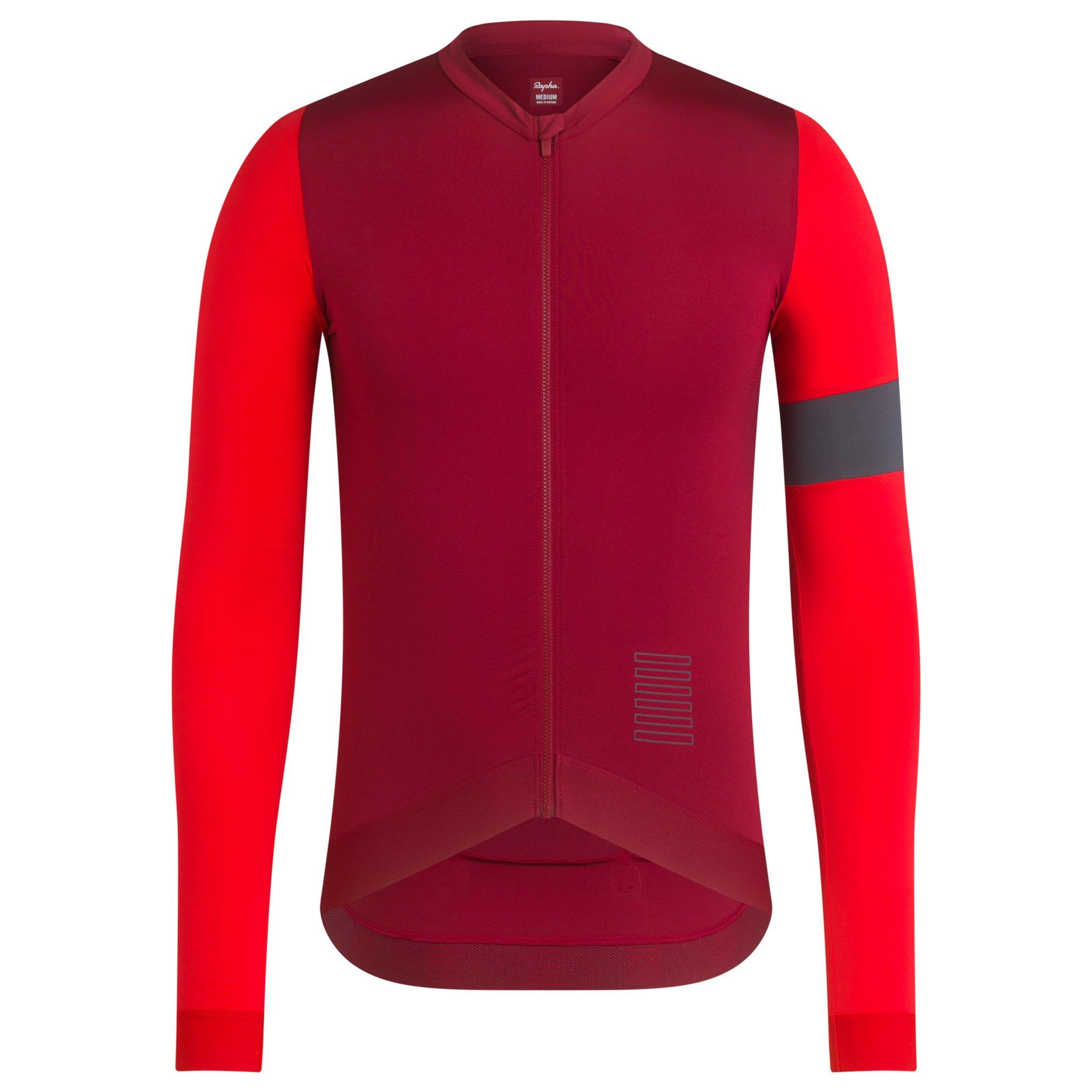 Camisas Rapha Pro Team Long Sleeve Treino Cycling Masculino Vermelhas Escuro Vermelhas | ECQYJ1380