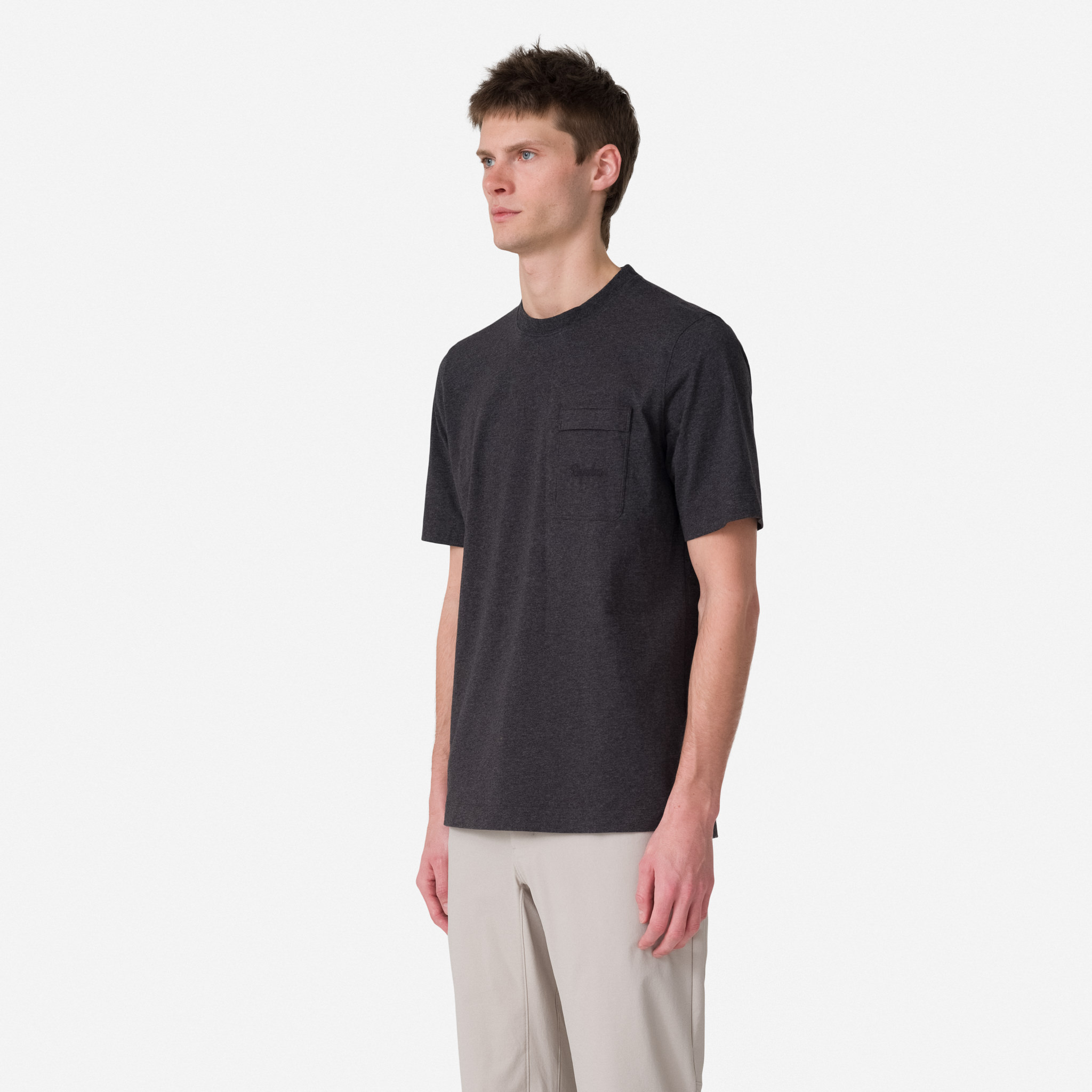 Camiseta Rapha Logo Pocket Masculino Cinzentas Pretas | IEPQX9504