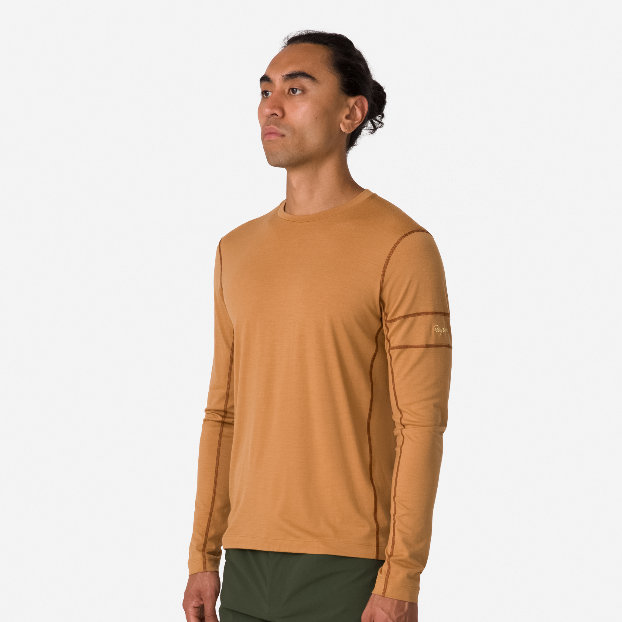 Camiseta Rapha Merino Long Sleeve Masculino Marrom Marrom | IAUNP0186