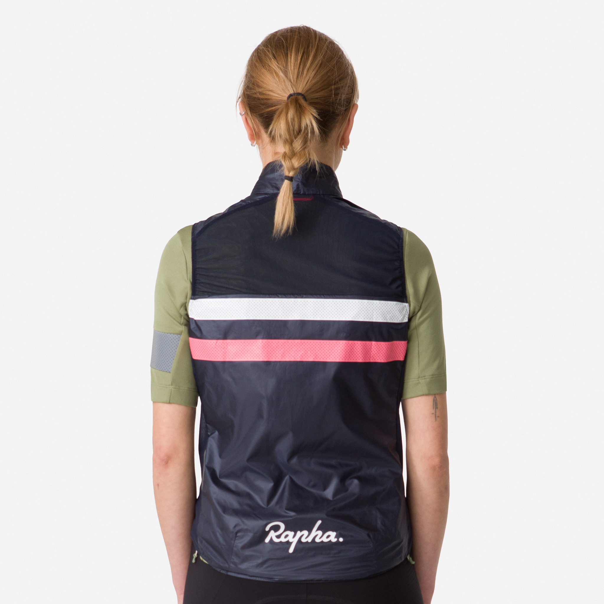 Colete Rapha Brevet Gilet Feminino Azul Marinho Rosa Branco | SWEKX6185