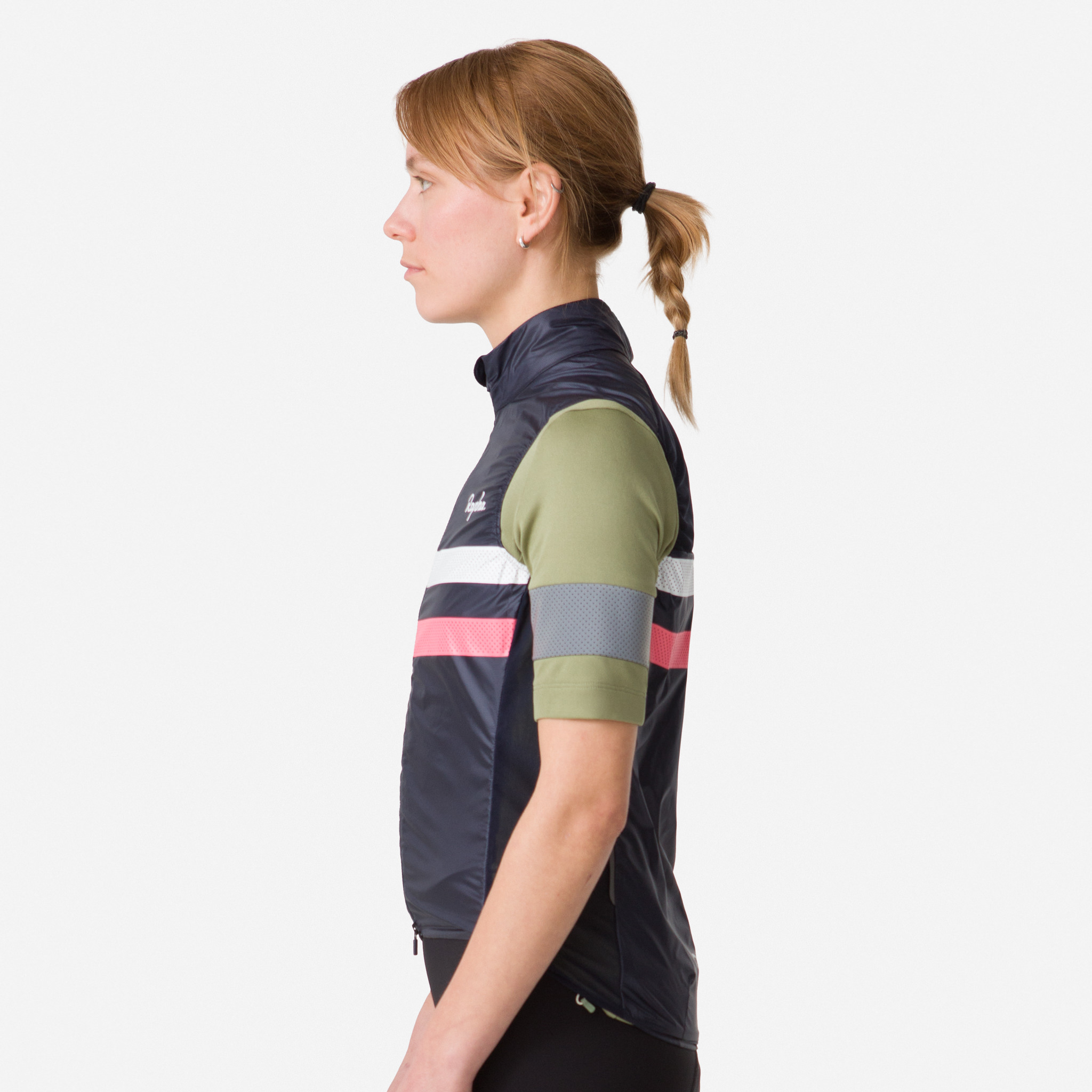 Colete Rapha Brevet Gilet Feminino Azul Marinho Rosa Branco | SWEKX6185