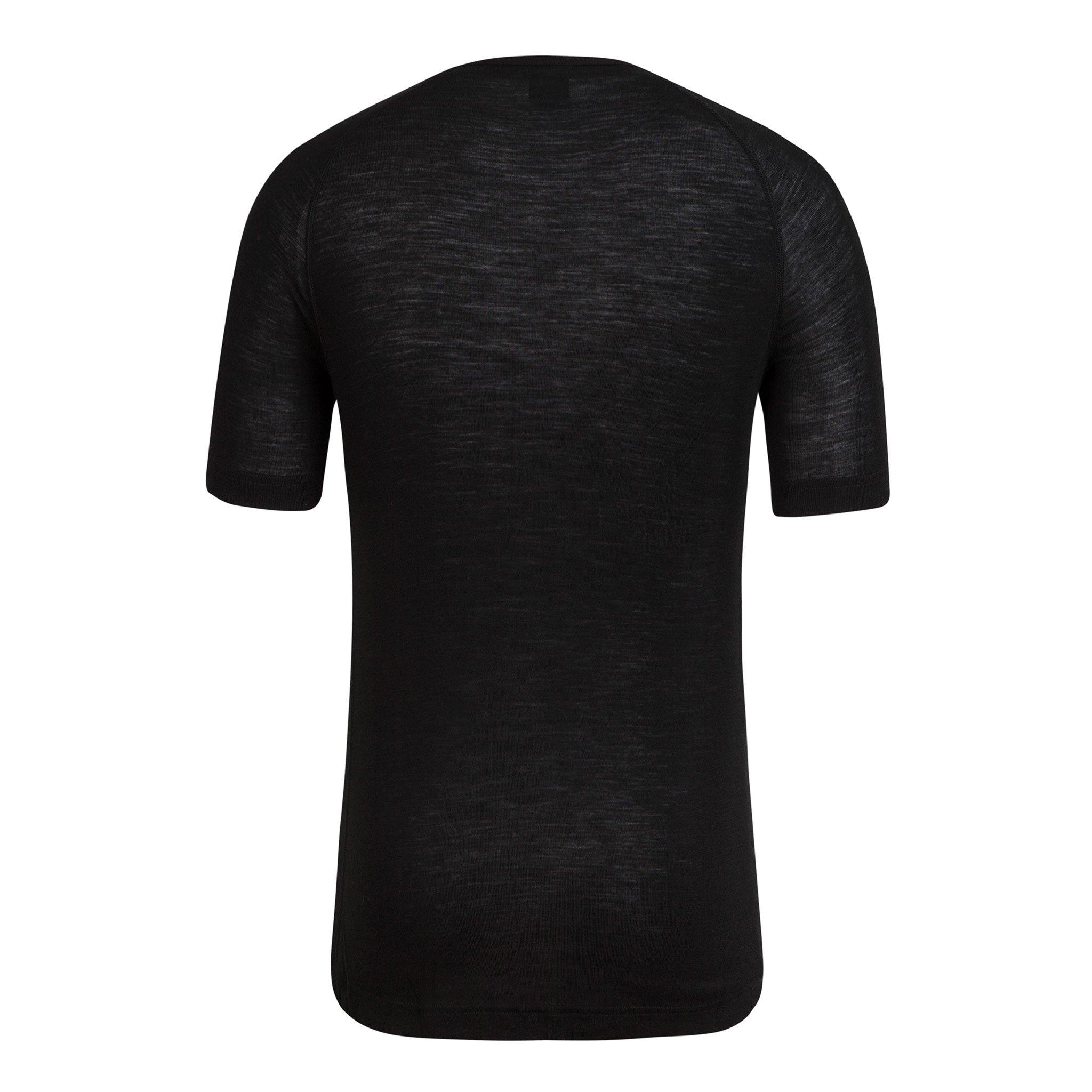 Topos da Camada Base Rapha Merino Curta Sleeve Masculino Pretas | CHGXT0819