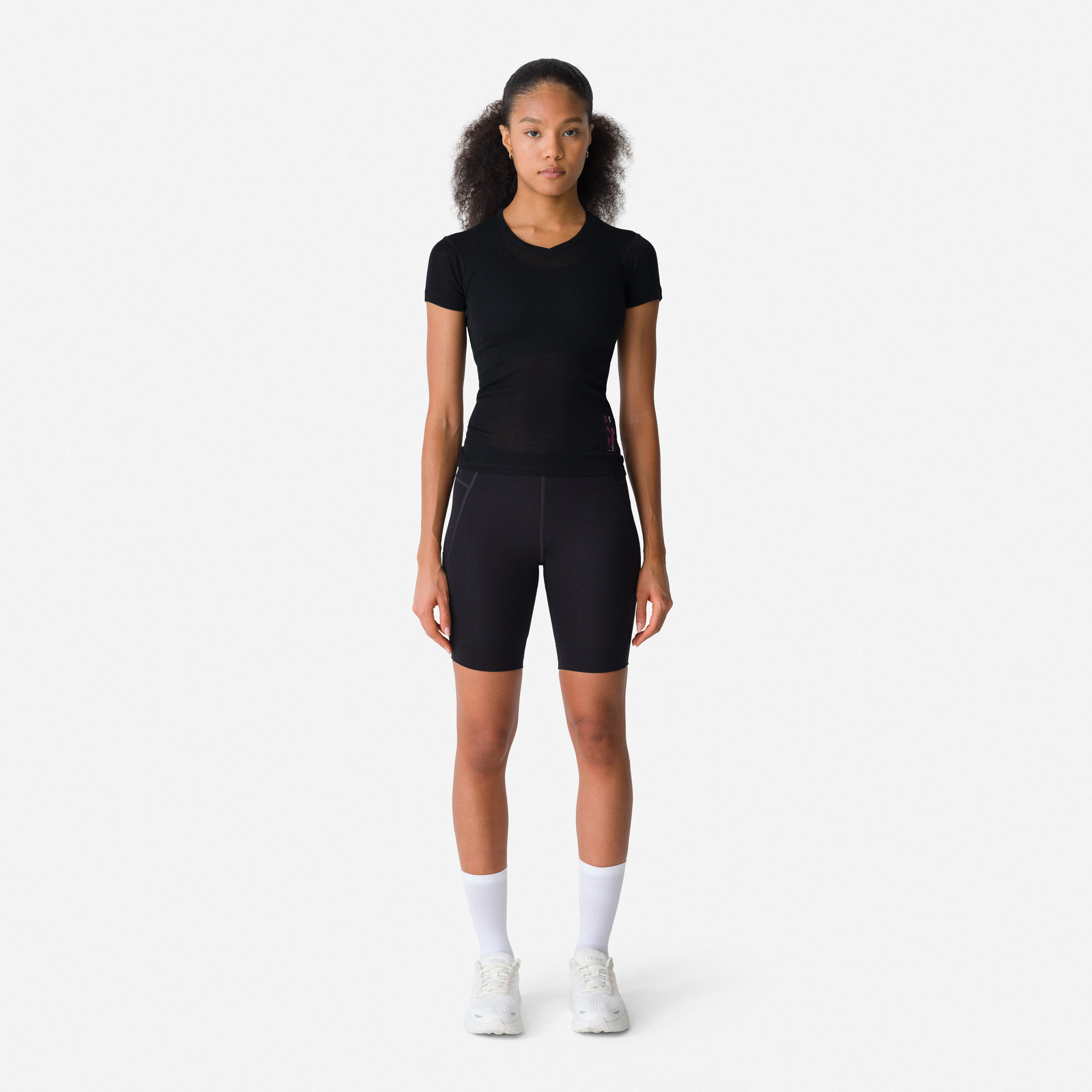 Topos da Camada Base Rapha Merino Curta Sleeve Feminino Pretas | UGMNK0584