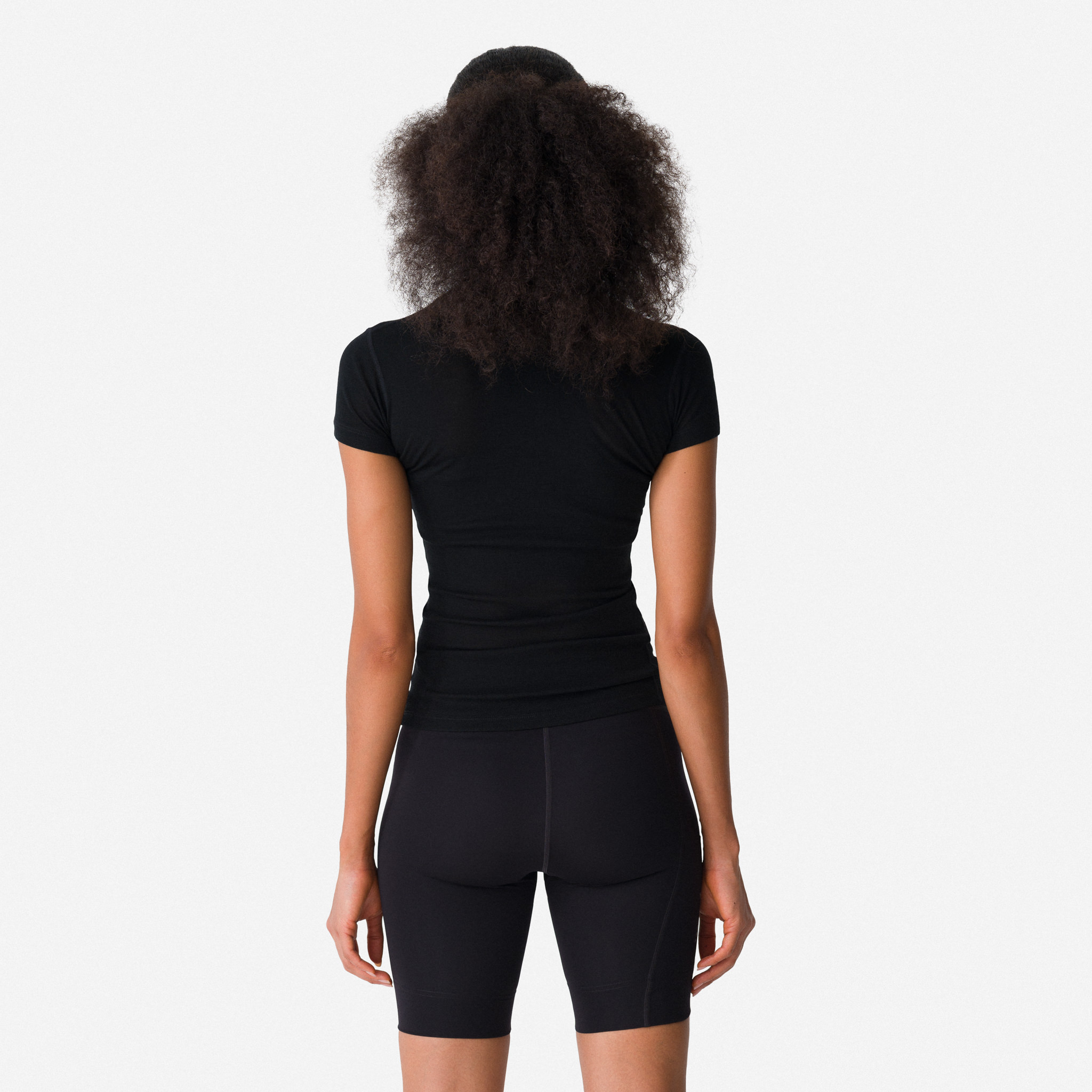 Topos da Camada Base Rapha Merino Curta Sleeve Feminino Pretas | UGMNK0584