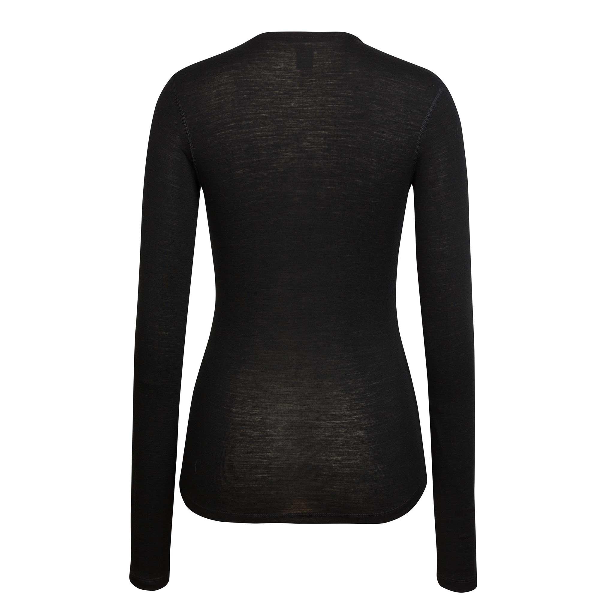 Topos da Camada Base Rapha Merino Long Sleeve Feminino Pretas | CHUNR2803