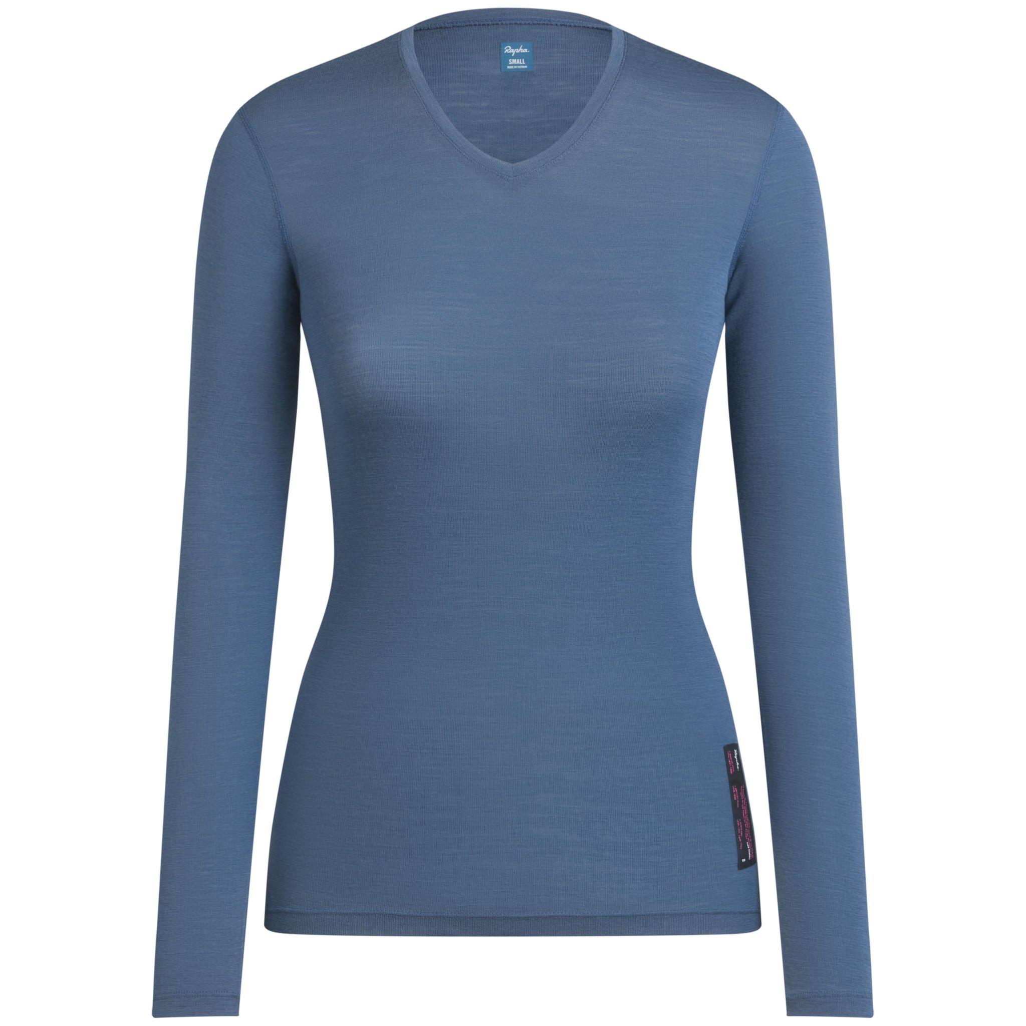 Topos da Camada Base Rapha Merino Long Sleeve Feminino Pretas | CHUNR2803