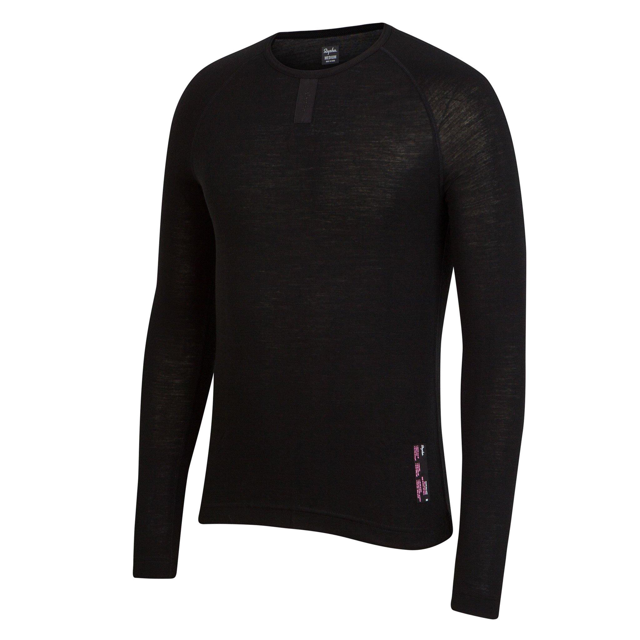 Topos da Camada Base Rapha Merino Long Sleeve Masculino Pretas | FSBVP6278