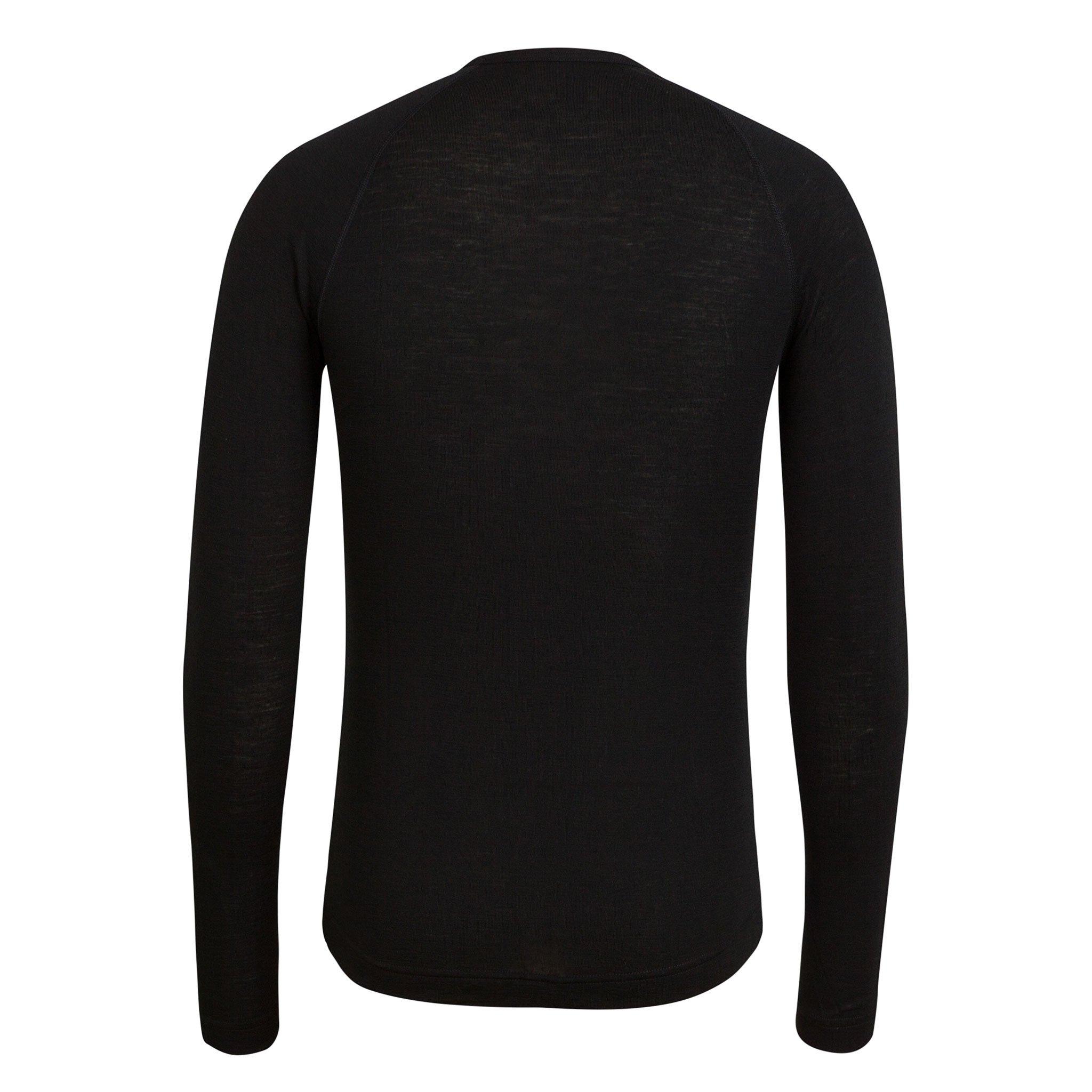 Topos da Camada Base Rapha Merino Long Sleeve Masculino Pretas | FSBVP6278