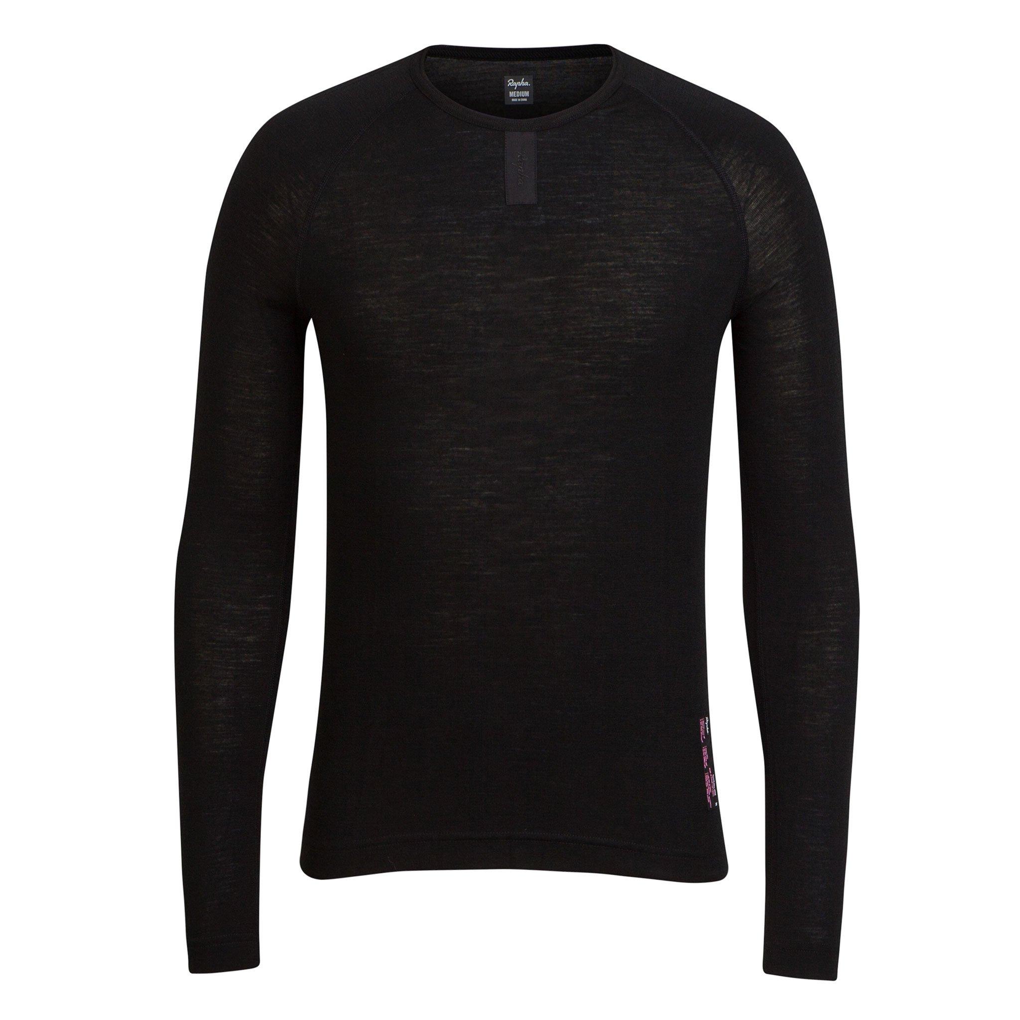 Topos da Camada Base Rapha Merino Long Sleeve Masculino Pretas | FSBVP6278