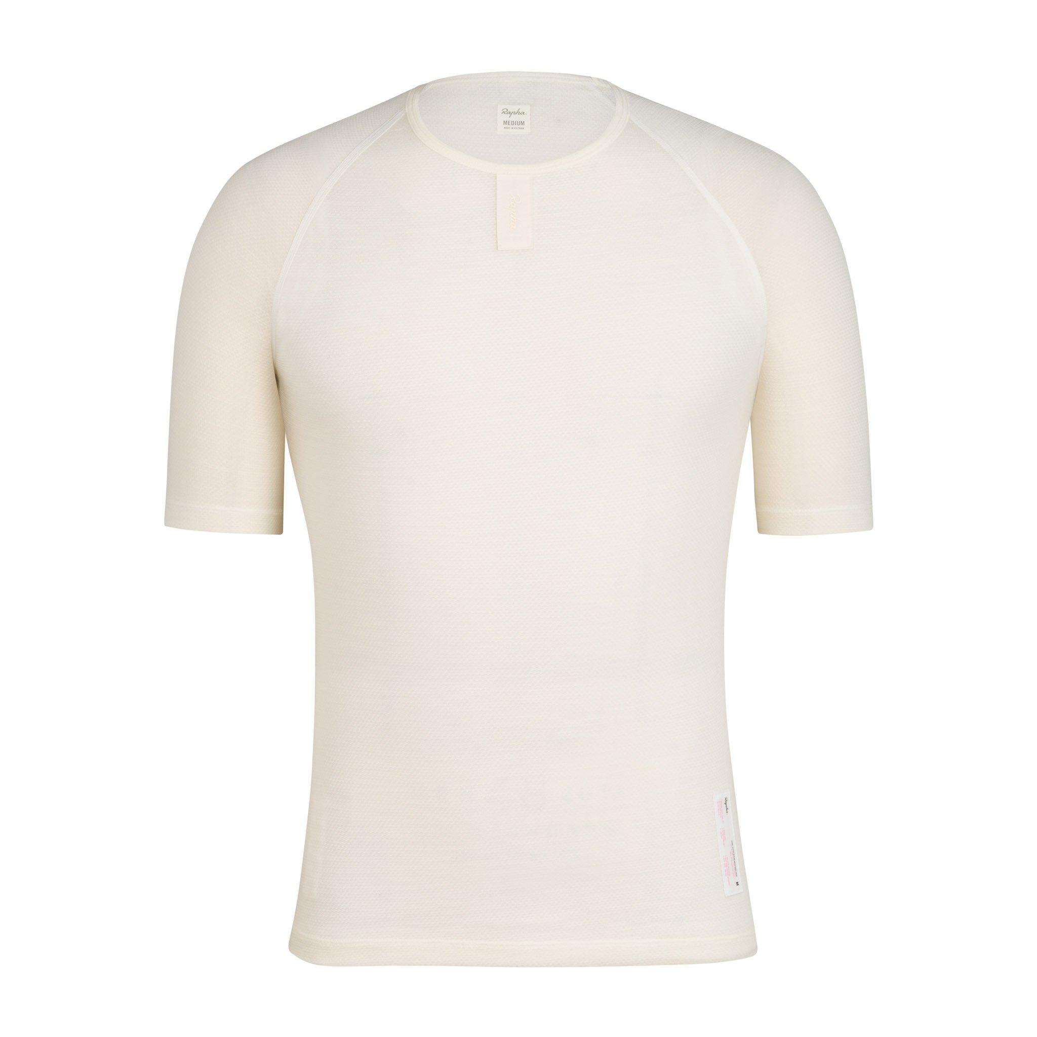 Topos da Camada Base Rapha Merino Mesh Curta Sleeve Masculino Creme | EIOXJ0641