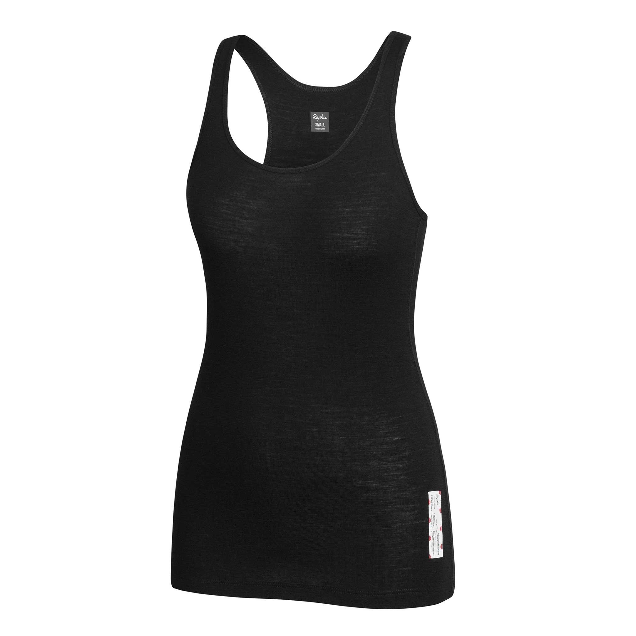 Topos da Camada Base Rapha Merino Sem Manga Feminino Pretas | OBDAS8706