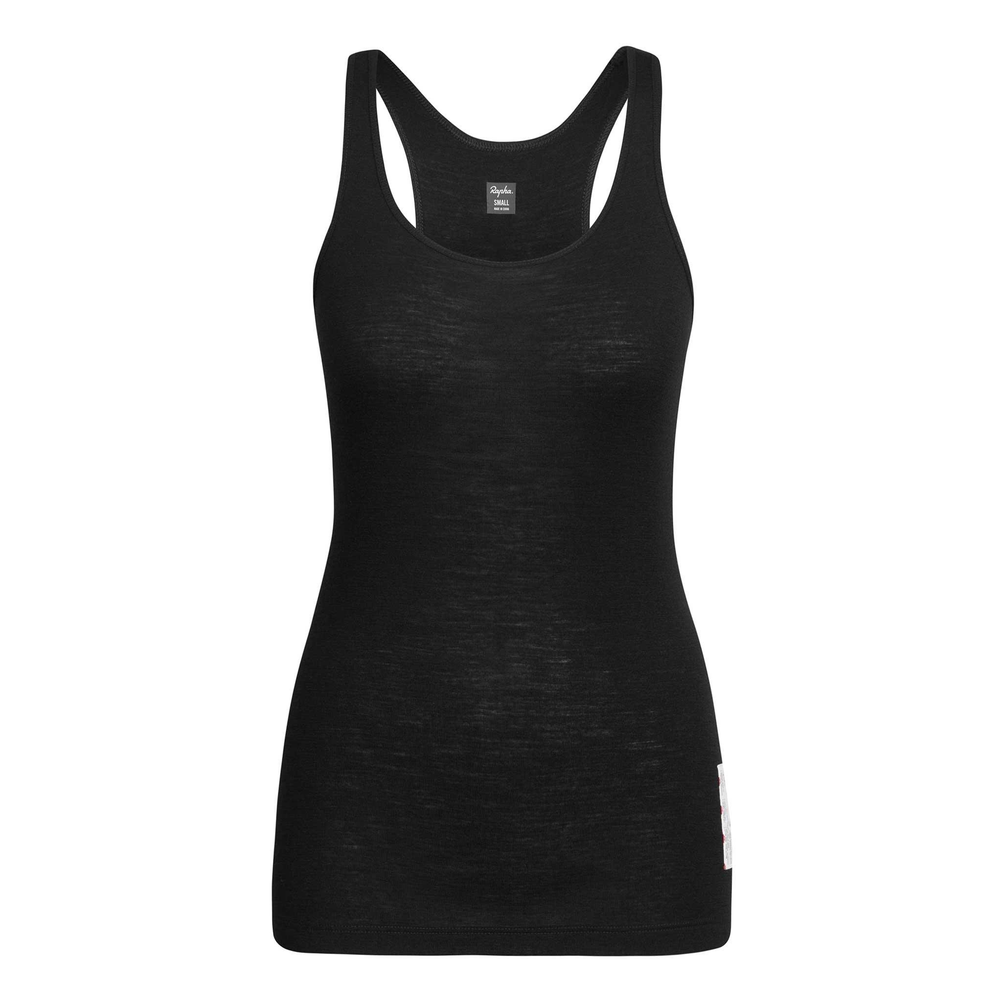 Topos da Camada Base Rapha Merino Sem Manga Feminino Pretas | OBDAS8706